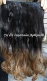 Aplique Tic Tac Californiana Ombre Hair Castanho Médio/Acobreado 130g-60cm (4T27)